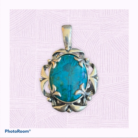 Jewelry - Carolyn Pollack Large Turquoise Pendant